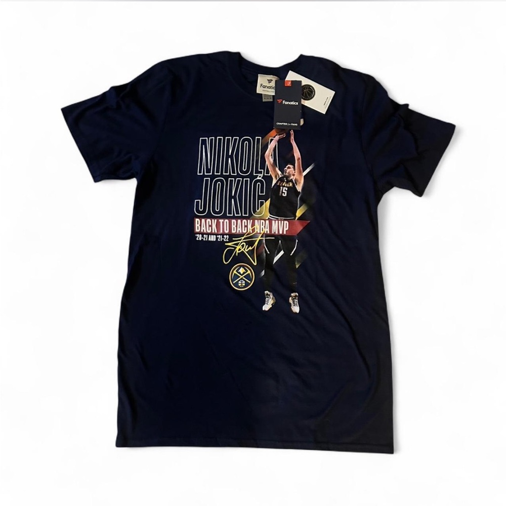 Fanatics Navy Nikola Jokic Back to Back NBA MVP Shit Men’s Size M
